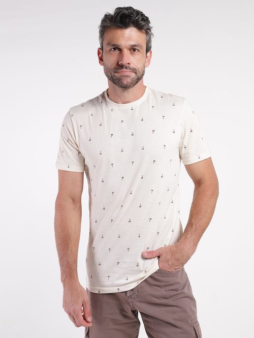 Camiseta Manga Curta Vels Masculina BEGE