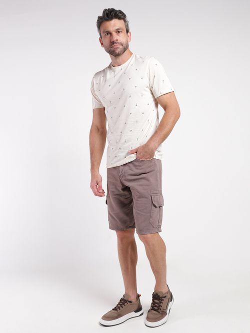 Camiseta Manga Curta Vels Masculina BEGE