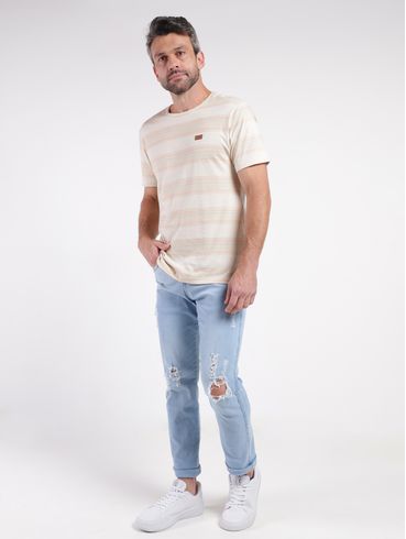 Camiseta Manga Curta Masculina AREIA