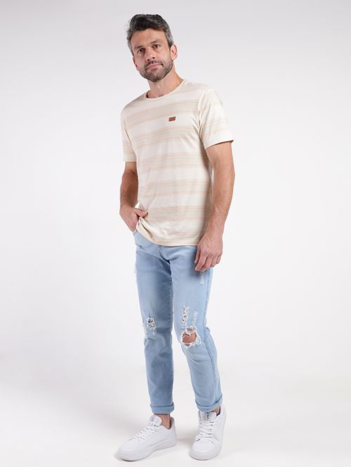 Camiseta Manga Curta Masculina AREIA