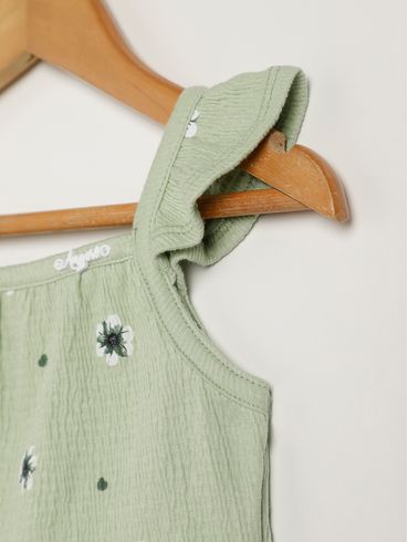 Blusa Regata Infantil Para Menina - VERDE
