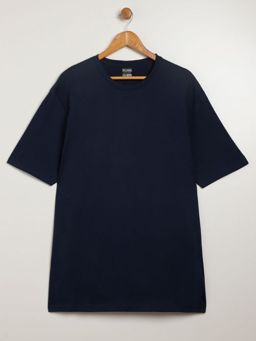 Camiseta Básica Manga Curta Plus Size Masculina MARINHO