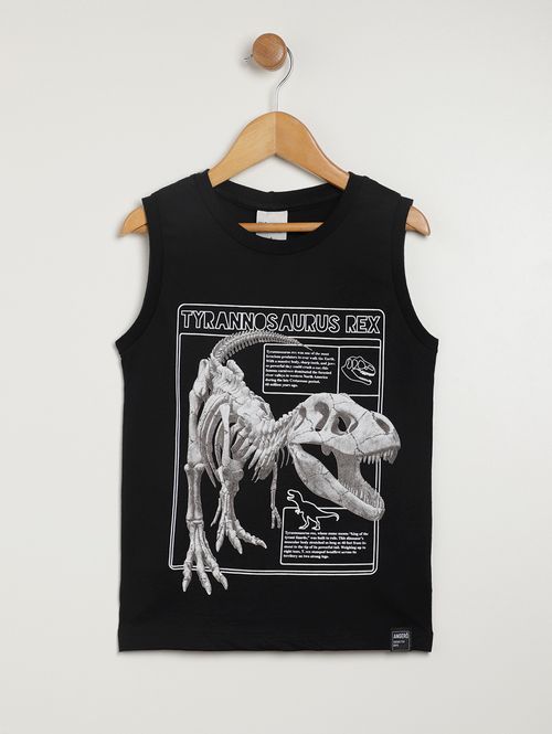 Camiseta Regata Infantil Para Menino - PRETO