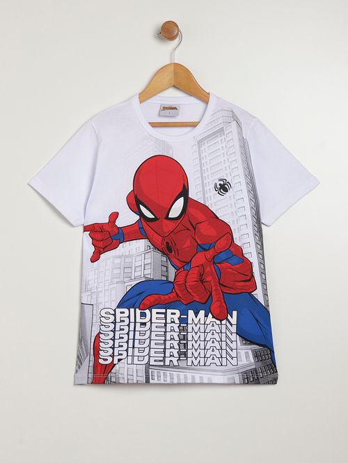 Camiseta Manga Curta Infantil Para Menino - BRANCO