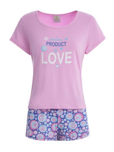 Pijama Curto Suede Feminino ROSA