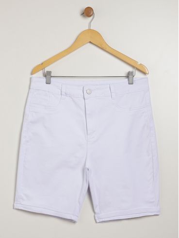 Bermuda Sarja Sawary Plus Size Feminina BRANCO