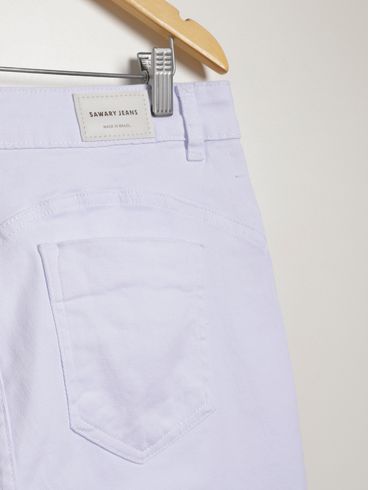 Bermuda Sarja Sawary Plus Size Feminina BRANCO