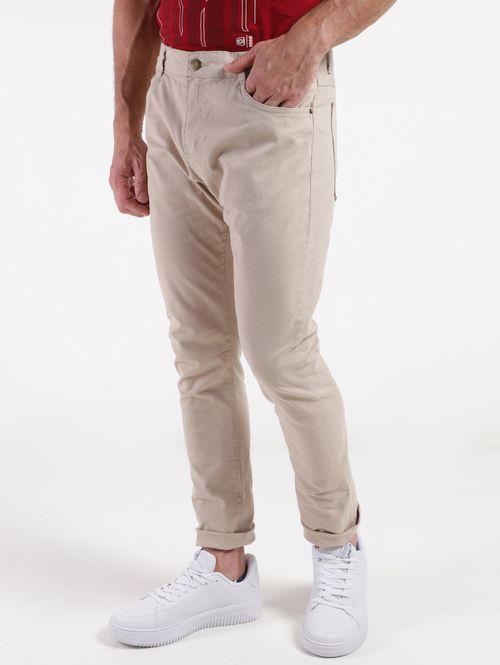 Calça Sarja Slim Masculina BEGE