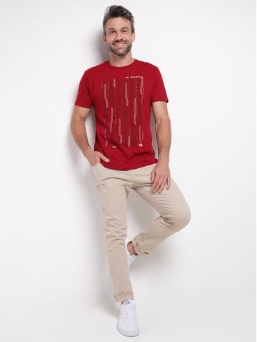 Calça Sarja Slim Masculina BEGE