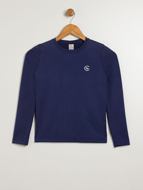 Blusa com Proteção UV Juvenil Para Menina - MARINHO