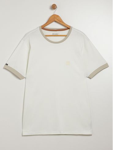 Camiseta Manga Curta Plus Size Masculina OFF WHITE