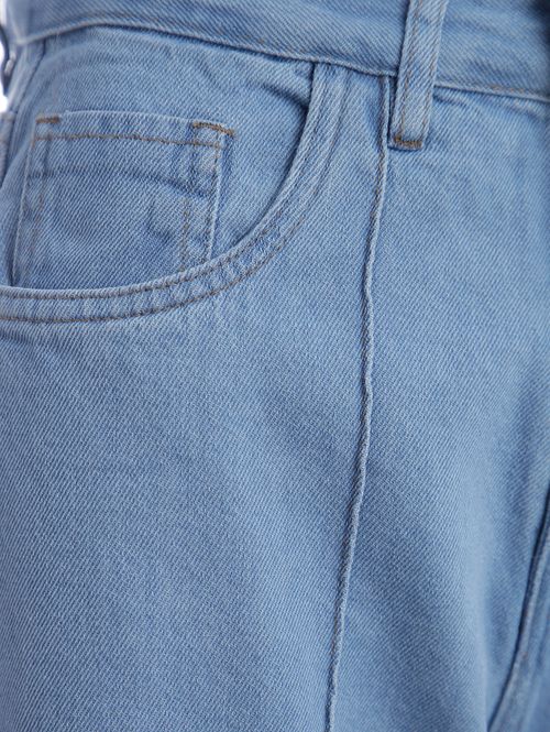 Calça Jeans Pantacourt Feminina AZUL