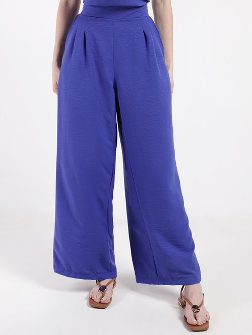 Calça Wide Leg Feminina AZUL