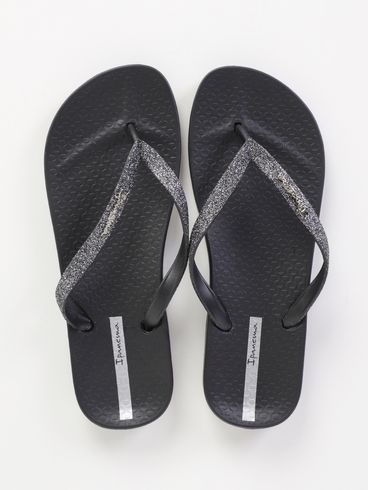 Chinelo Anatomica Glitter Ipanema Feminino PRETO/PRATA