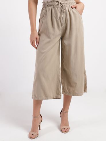 Calça Pantacourt Feminina NATURAL