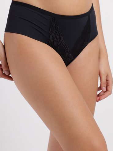 Calcinha Alta Fio Duplo Feminina PRETO