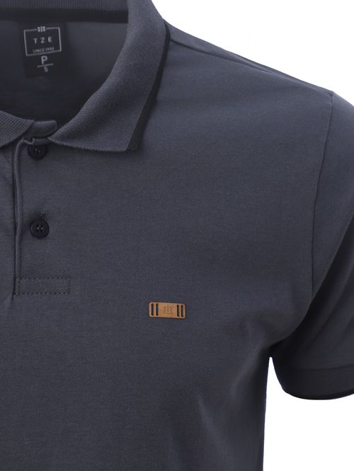 Polo Manga Curta Masculina GRAFITE
