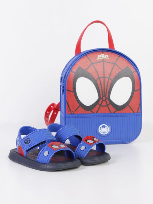 Sandália Spider Friends Infantil Para Bebê Menino- AZUL/VERMELHO