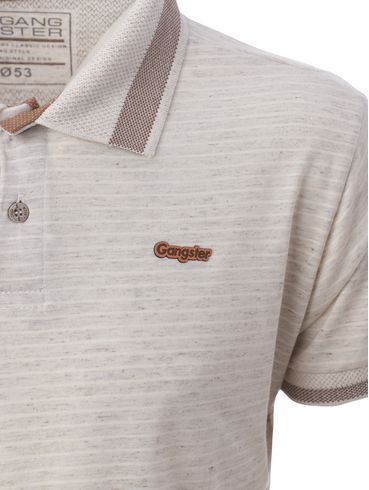 Polo Manga Curta Gangster Masculina NATURAL