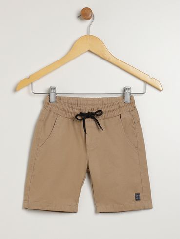 Bermuda Sarja Infantil Para Menino - CAQUI