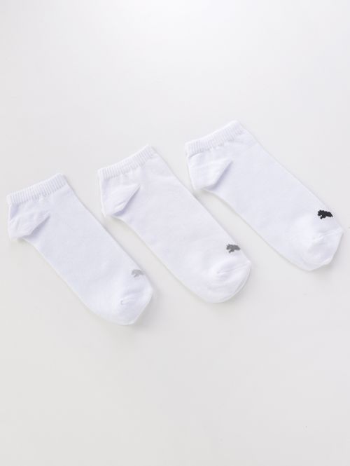 Kit com 03 Meias Cano Curto Puma Masculinas BRANCO