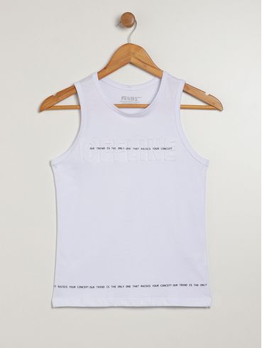 Camiseta Esportiva Juvenil Para Menino - BRANCO