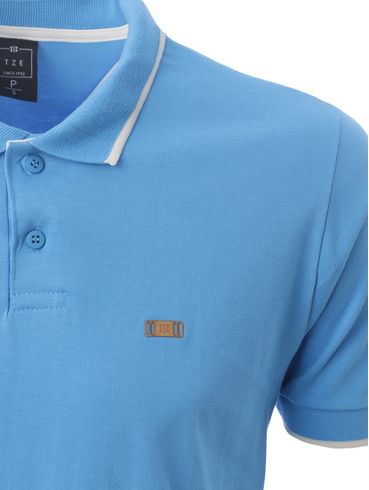 Polo Manga Curta Masculina AZUL