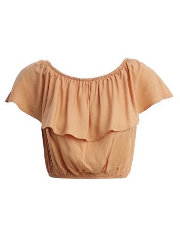 Blusa Cropped Ciganinha Feminina BEGE