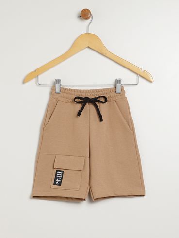 Bermuda Cargo Infantil Para Menino - BEGE