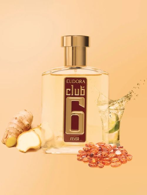 Deo Colônia Club 6 Fever Eudora Masculino 95ml UNICO