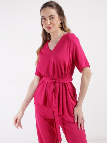 Blusa Manga Curta Feminina PINK