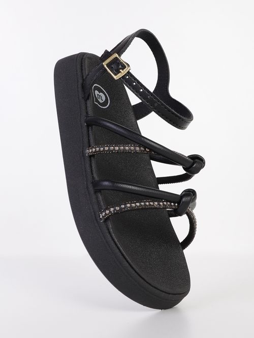 Sandália Molekinha Juvenil Para Menina - PRETO