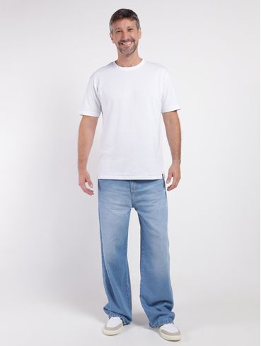 Calça Reta Oversized Masculina AZUL