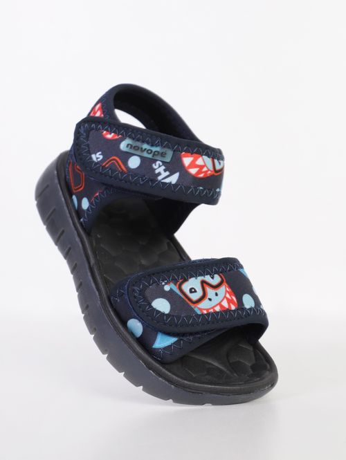 Sandália Baby Led Infantil Para Bebê Menino - MARINHO