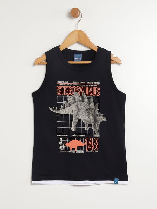 Camiseta Regata Infantil Para Menino - PRETO