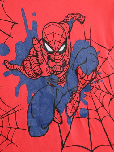 Pijama Curto Homem Aranha Infantil Para Menino - VERMELHO