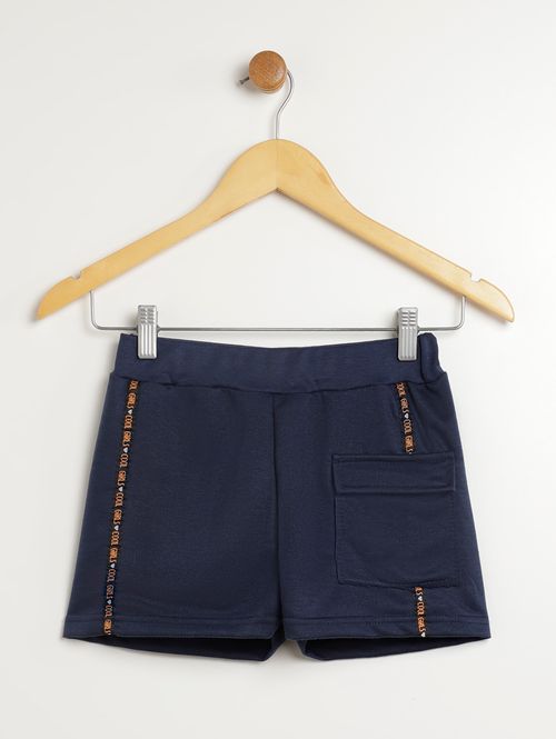 Short Moletinho Cargo Juvenil Para Menina - MARINHO