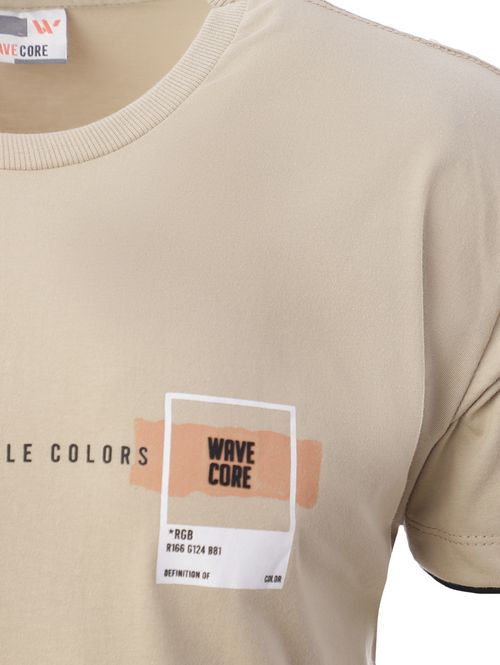 Camiseta Manga Curta Masculina BEGE