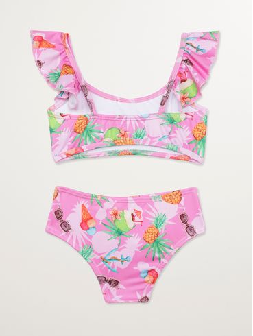 Biquíni Top Infantil Para Menina - ROSA