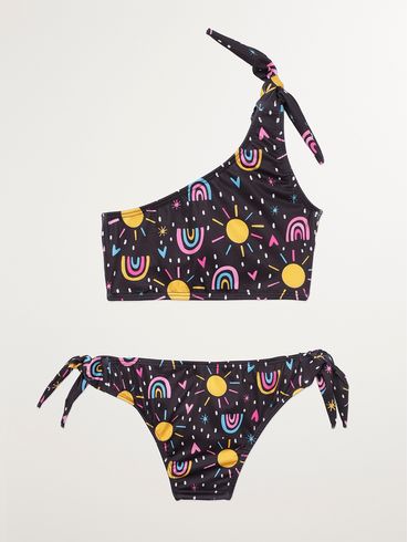 Biquíni Infantil Para Menina - PRETO