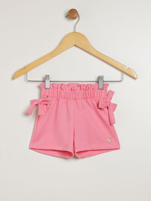 Short Moletinho Infantil Para Menina - ROSA
