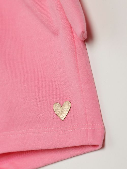 Short Moletinho Infantil Para Menina - ROSA