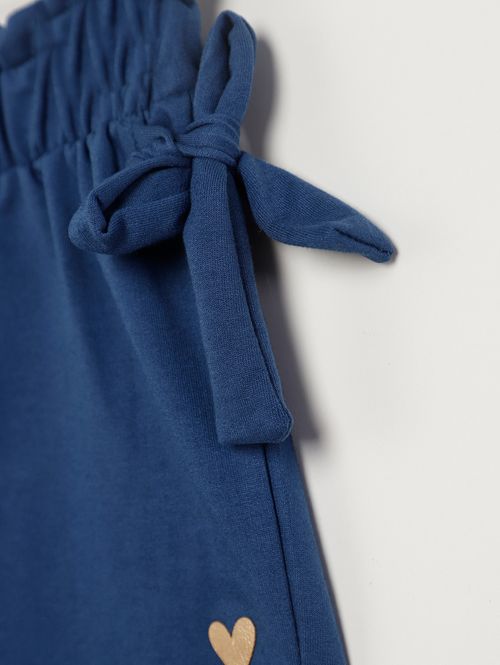 Short Moletinho Infantil Para Menina - AZUL