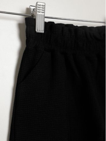 Short Clochard Moletinho Infantil Para Menina - PRETO