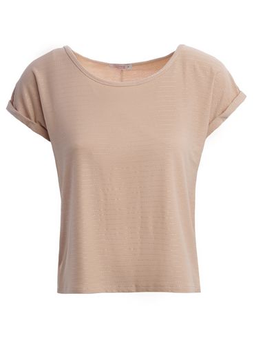 Blusa Manga Curta Feminina BEGE