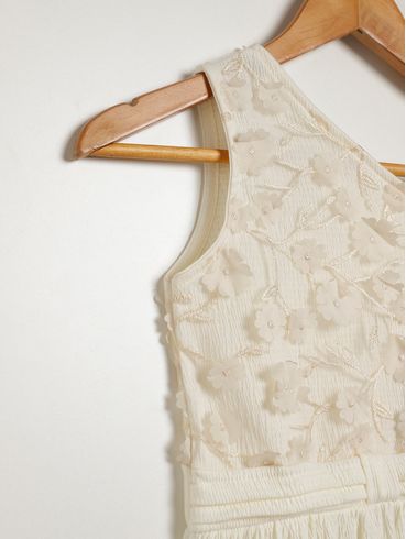 Vestido Juvenil Para Menina - OFF WHITE