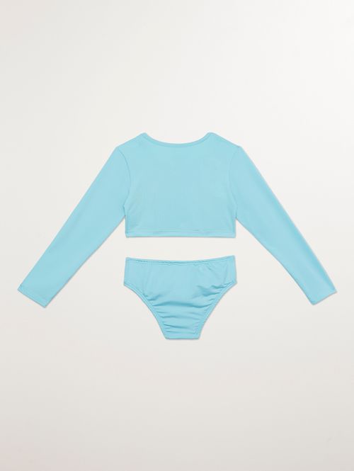 Biquíni Cropped Infantil Para Menina - AZUL
