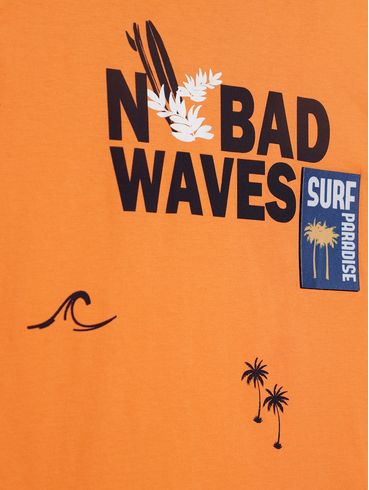 Camiseta Regata Juvenil Para Menino - LARANJA