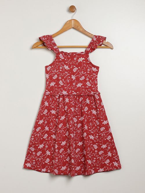 Vestido Juvenil Para Menina - VERMELHO