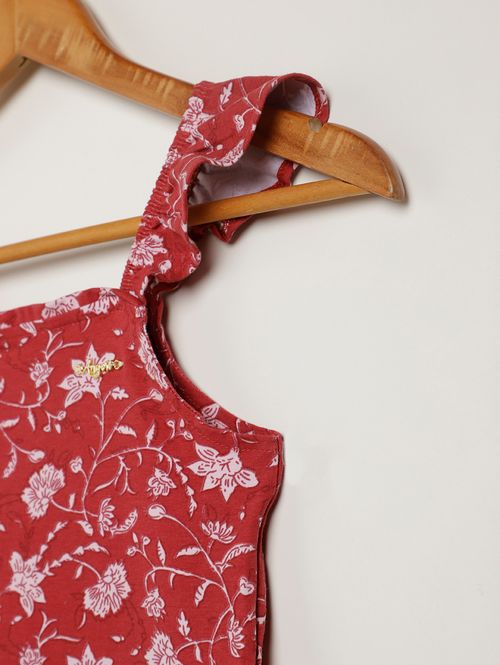 Vestido Juvenil Para Menina - VERMELHO